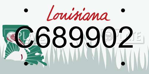 C689902 Louisiana License Plate