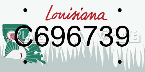 C696739 Louisiana License Plate