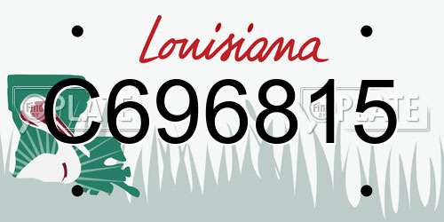 C696815 Louisiana License Plate