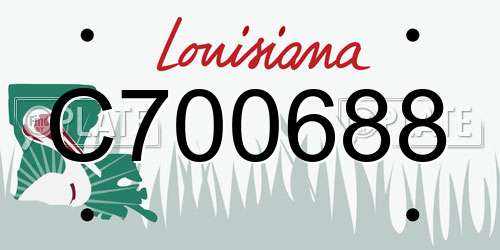 C700688 Louisiana License Plate