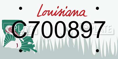 C700897 Louisiana License Plate