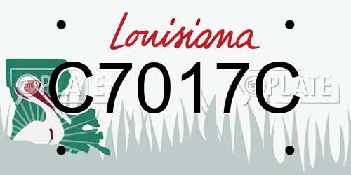 C7017C Louisiana License Plate