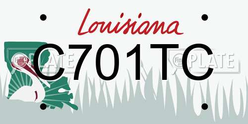 C701TC Louisiana License Plate