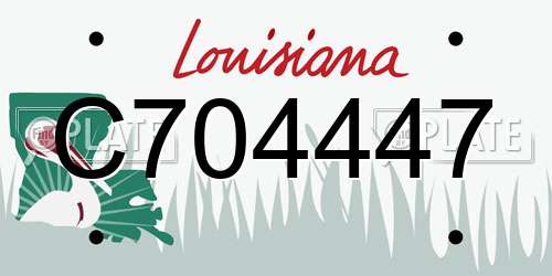 C704447 Louisiana License Plate