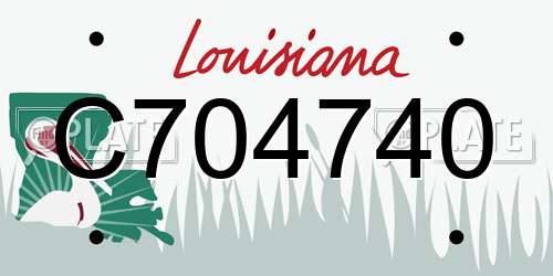 C704740 Louisiana License Plate