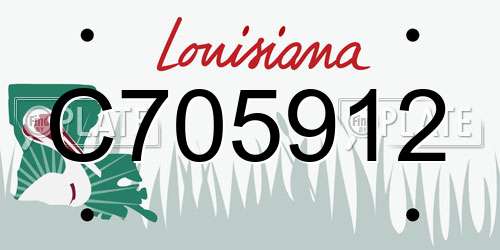 C705912 Louisiana License Plate