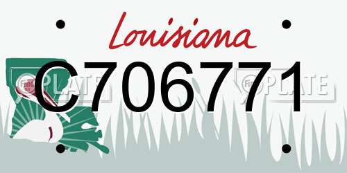 C706771 Louisiana License Plate
