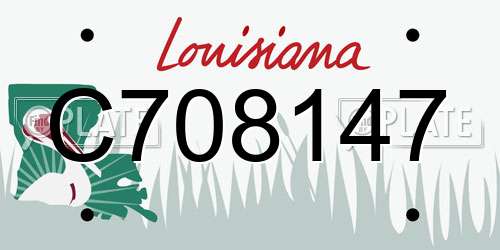 C708147 Louisiana License Plate