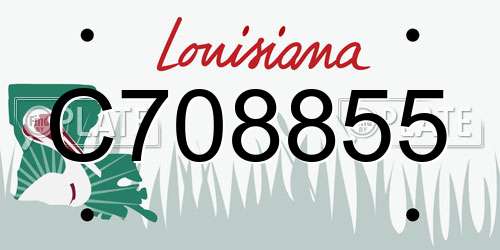 C708855 Louisiana License Plate