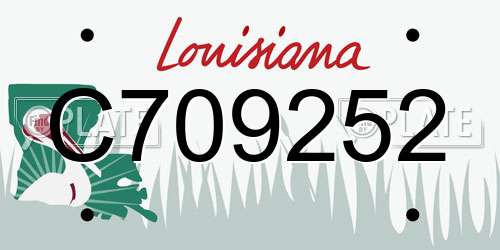 C709252 Louisiana License Plate