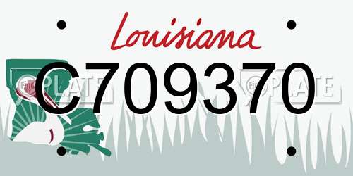 C709370 Louisiana License Plate