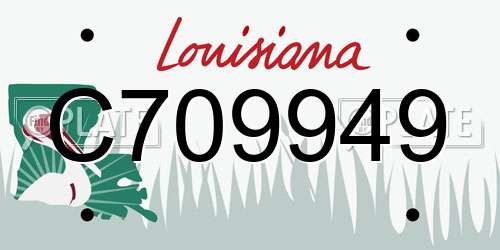 C709949 Louisiana License Plate