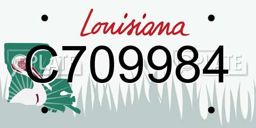 C709984 Louisiana License Plate