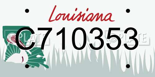 C710353 Louisiana License Plate