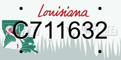 C711632 Louisiana License Plate