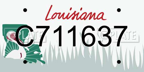 C711637 Louisiana License Plate