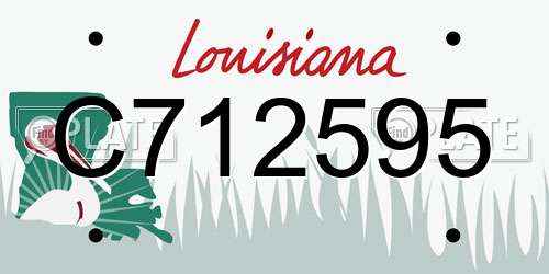 C712595 Louisiana License Plate