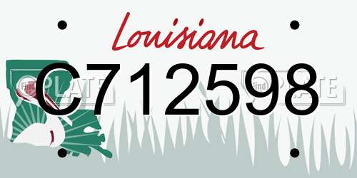 C712598 Louisiana License Plate