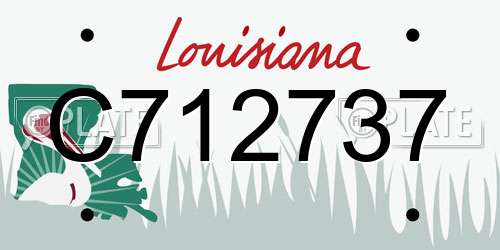 C712737 Louisiana License Plate
