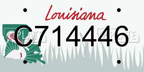 C714446 Louisiana License Plate