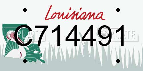C714491 Louisiana License Plate
