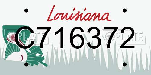 C716372 Louisiana License Plate