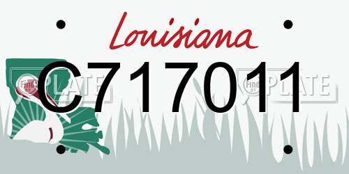 C717011 Louisiana License Plate