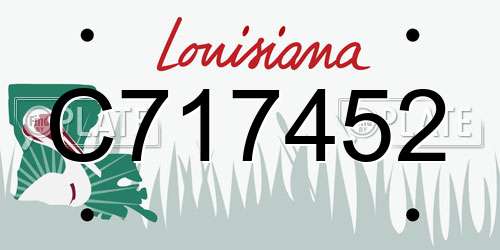 C717452 Louisiana License Plate