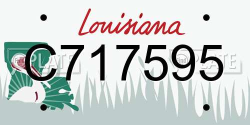 C717595 Louisiana License Plate