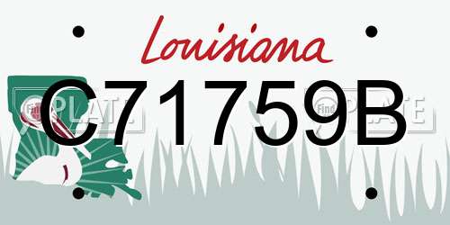 C71759B Louisiana License Plate