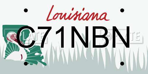 C71NBN Louisiana License Plate