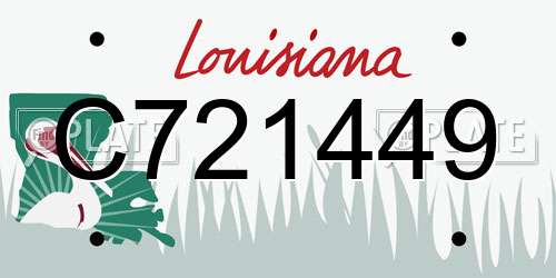 C721449 Louisiana License Plate