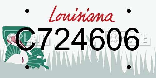 C724606 Louisiana License Plate