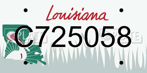 C725058 Louisiana License Plate