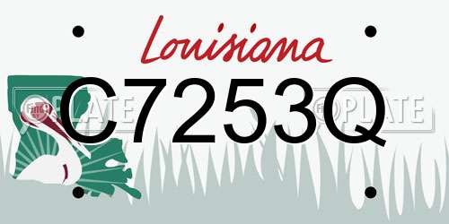 C7253Q Louisiana License Plate