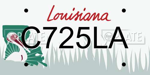 C725LA Louisiana License Plate