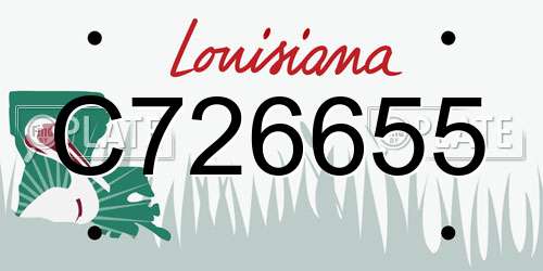 C726655 Louisiana License Plate