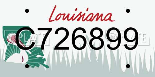 C726899 Louisiana License Plate