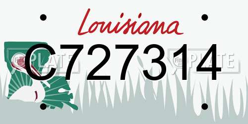 C727314 Louisiana License Plate