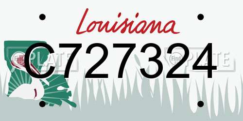 C727324 Louisiana License Plate