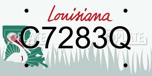 C7283Q Louisiana License Plate