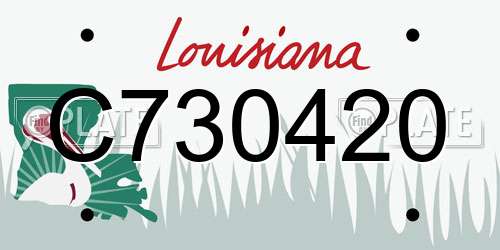 C730420 Louisiana License Plate