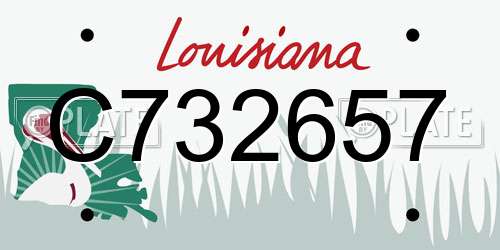 C732657 Louisiana License Plate