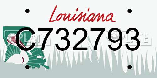 C732793 Louisiana License Plate