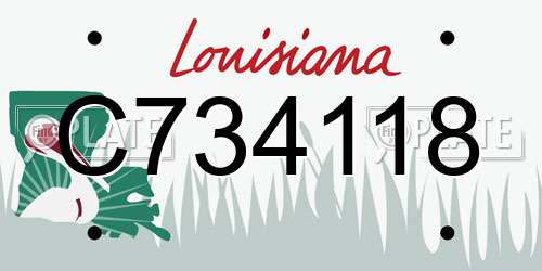 C734118 Louisiana License Plate