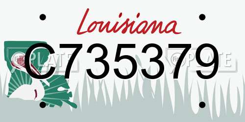 C735379 Louisiana License Plate