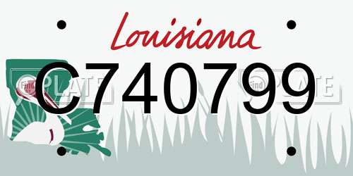C740799 Louisiana License Plate