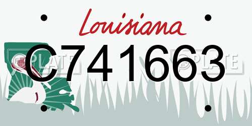 C741663 Louisiana License Plate