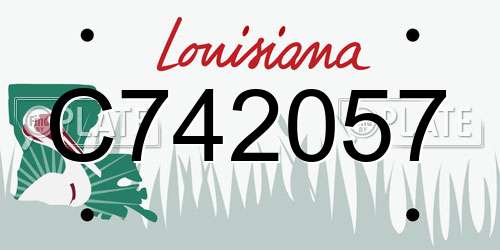 C742057 Louisiana License Plate