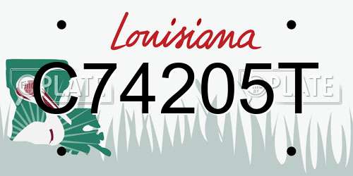 C74205T Louisiana License Plate